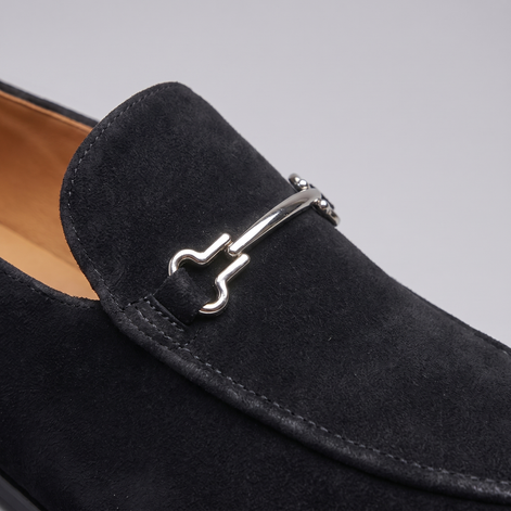Herren Loafer In Wildlederoptik Mit Horsebit Detail