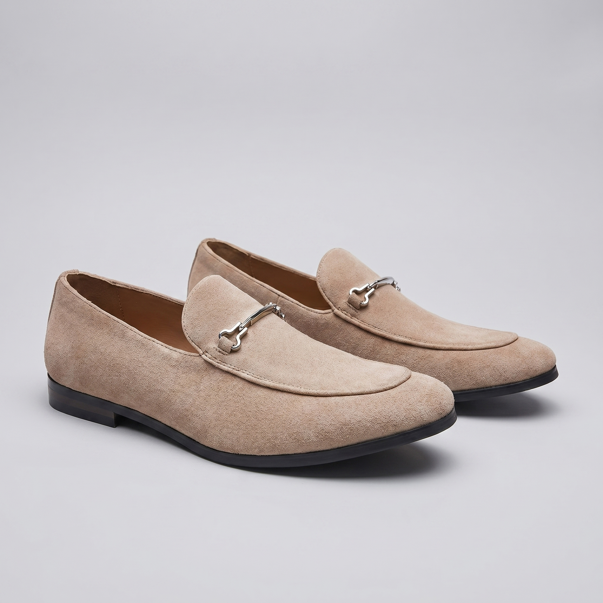 Herren Loafer In Wildlederoptik Mit Horsebit Detail