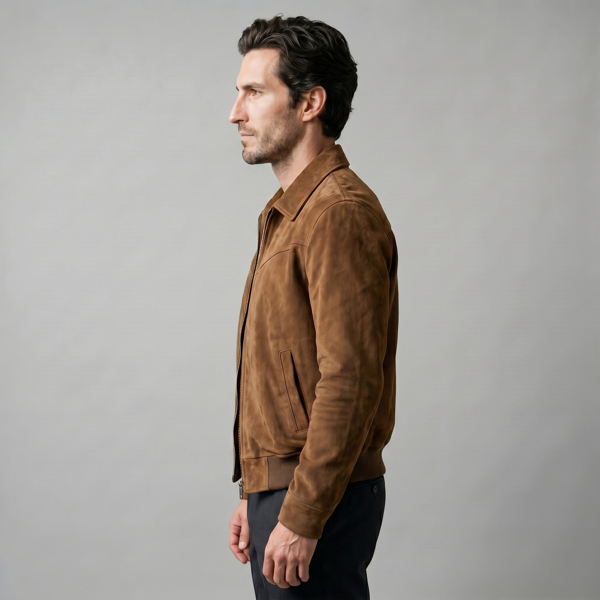 Herren Wildleder Harrington Bomberjacke