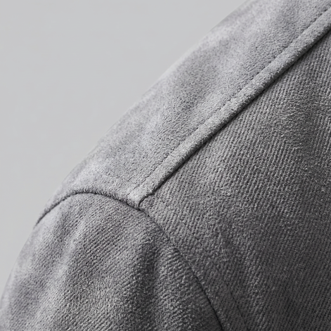 Herren Wildlederjacke Mit Reißverschluss Kragen