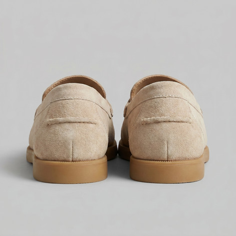 Herren Veloursleder Loafer Mit Klassischen Details