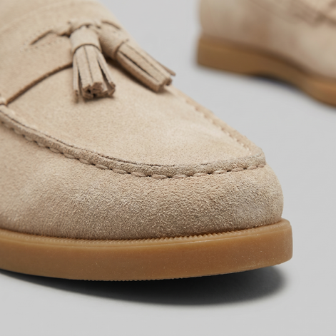 Herren Veloursleder Loafer Mit Klassischen Details