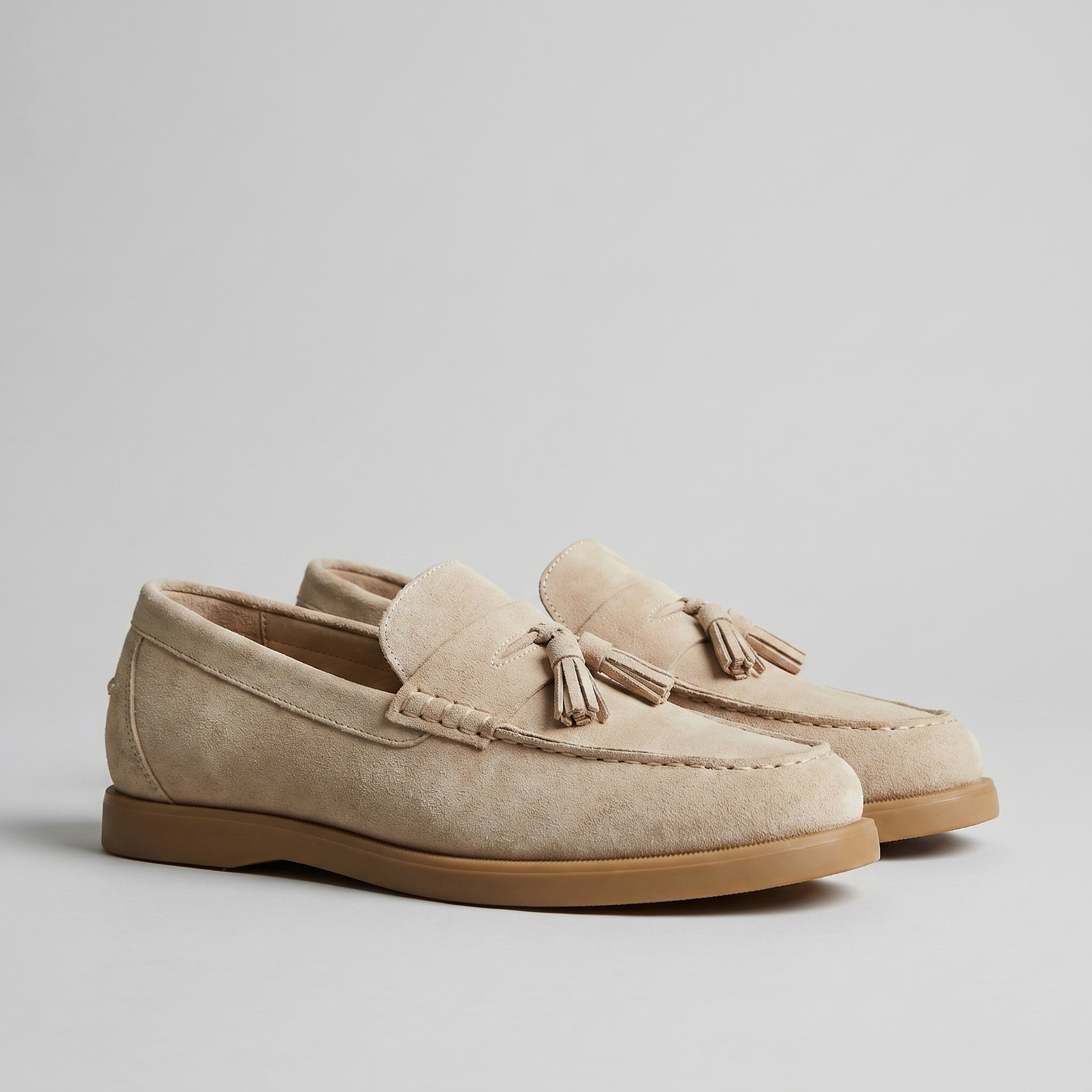 Herren Veloursleder Loafer Mit Klassischen Details