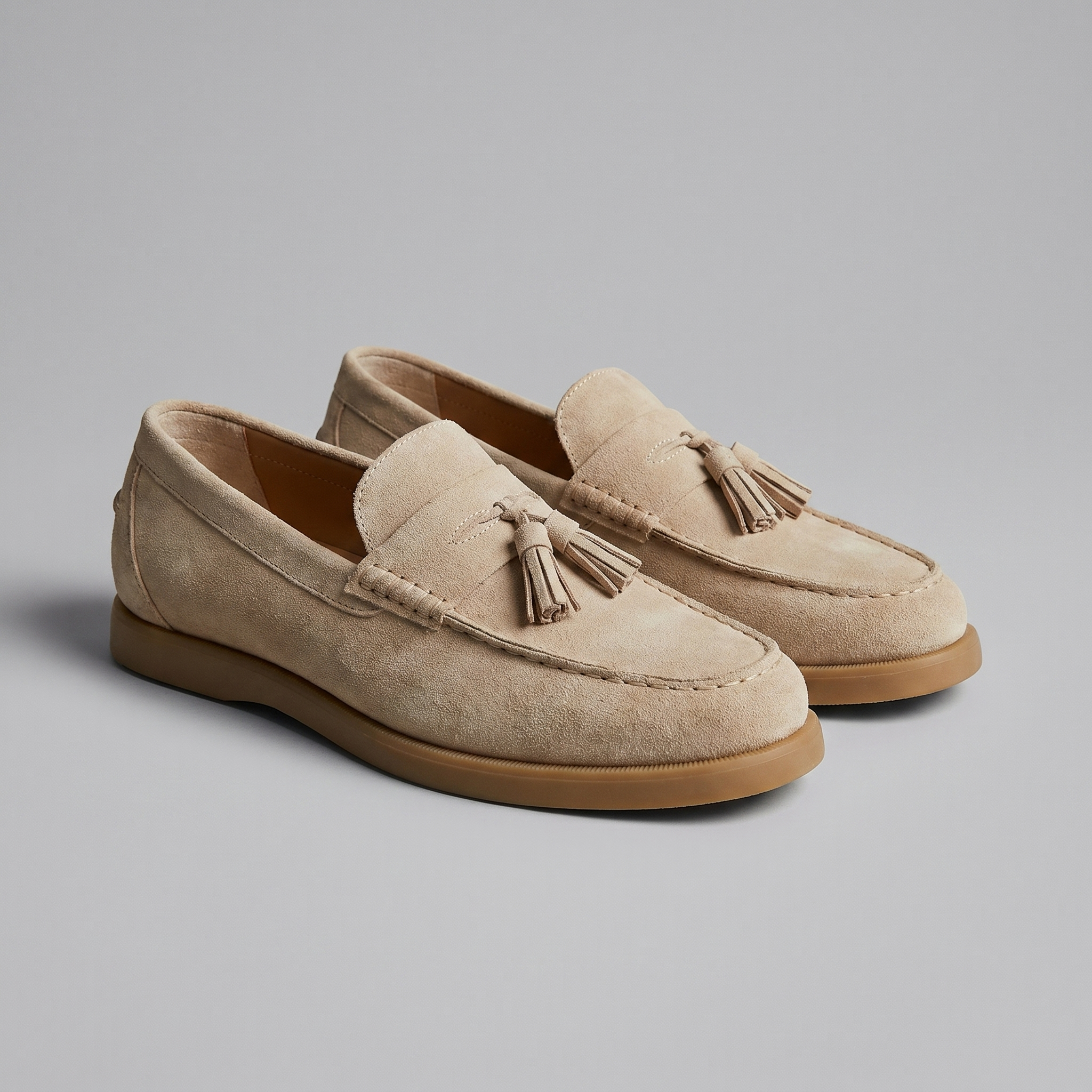 Herren Veloursleder Loafer Mit Klassischen Details