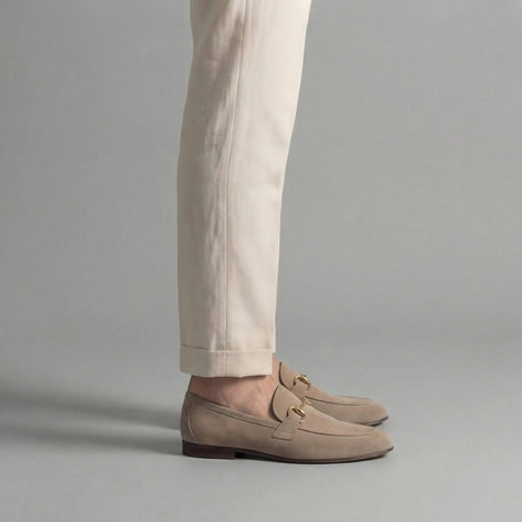 Herren Wildleder Loafers Mit Horsebit Detail