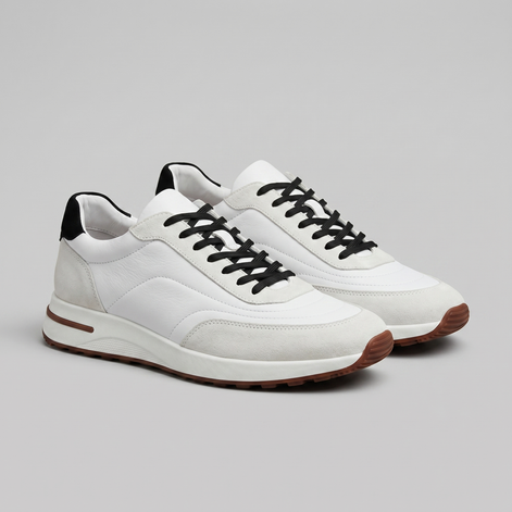 Herren Wildleder Panel Schnürschuhe