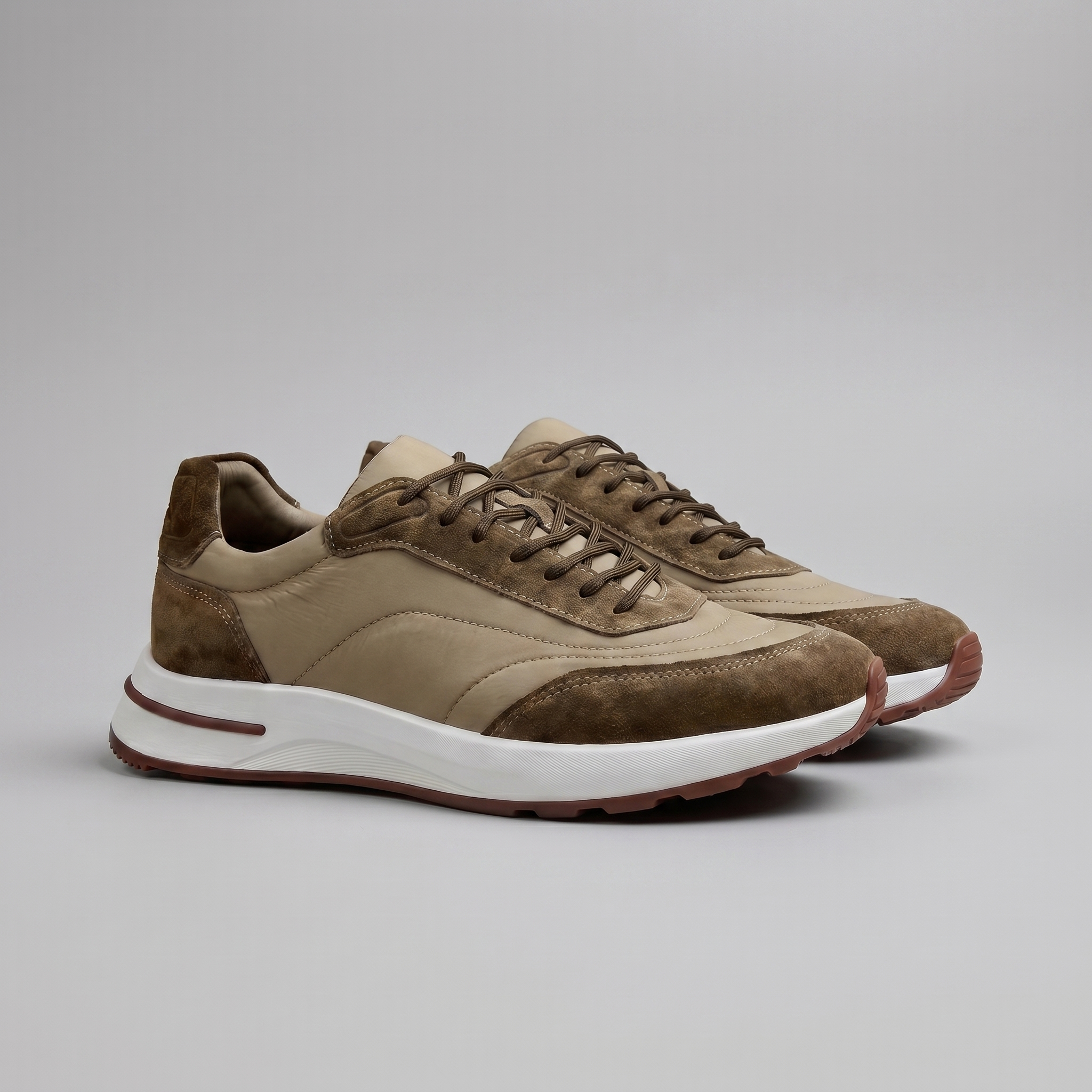 Herren Wildleder Panel Schnürschuhe