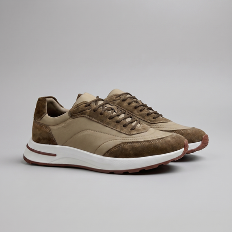 Herren Wildleder Panel Schnürschuhe