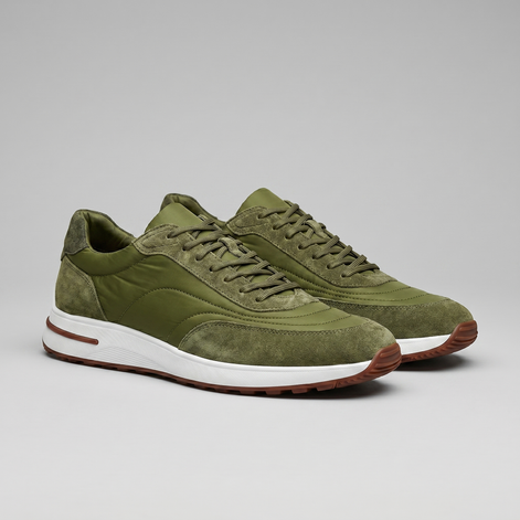 Herren Wildleder Panel Schnürschuhe