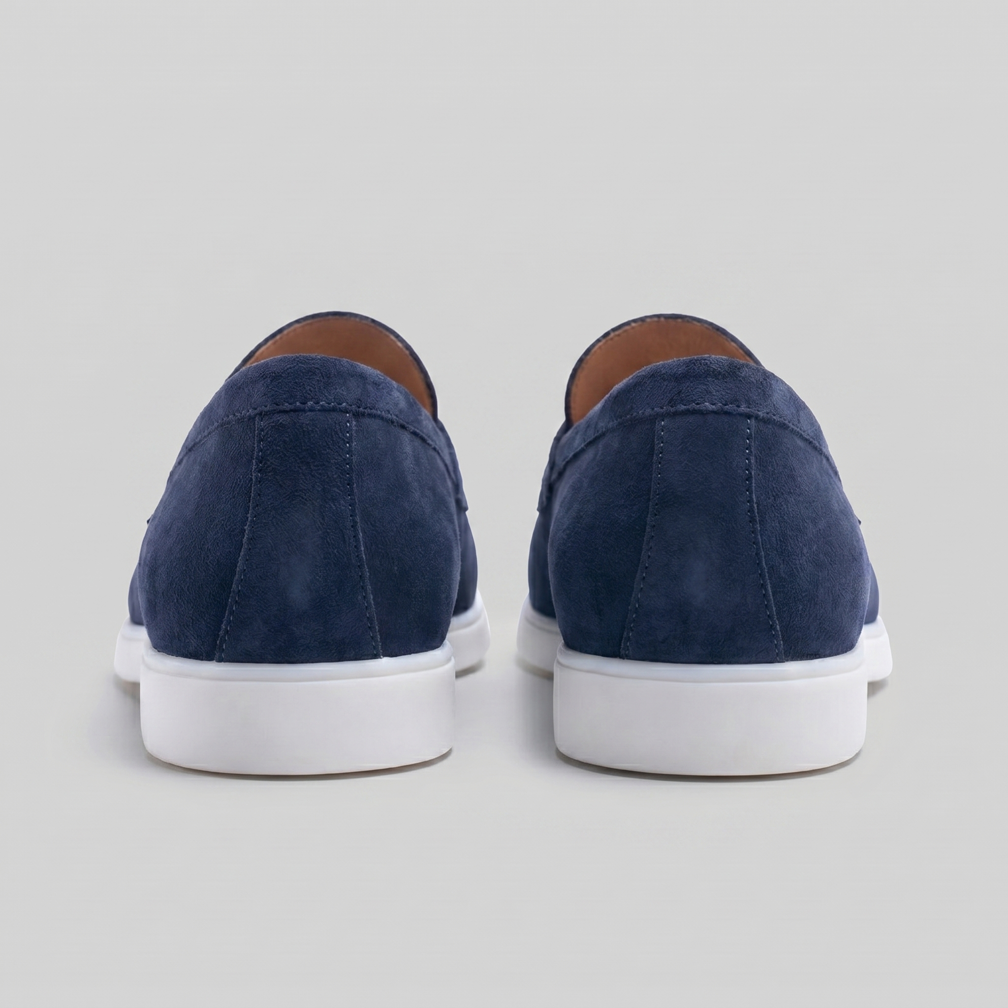 Herren Wildleder Penny Loafers Weiße Sohle