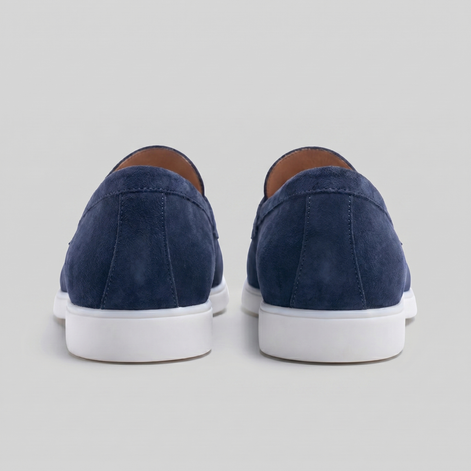 Herren Wildleder Penny Loafers Weiße Sohle