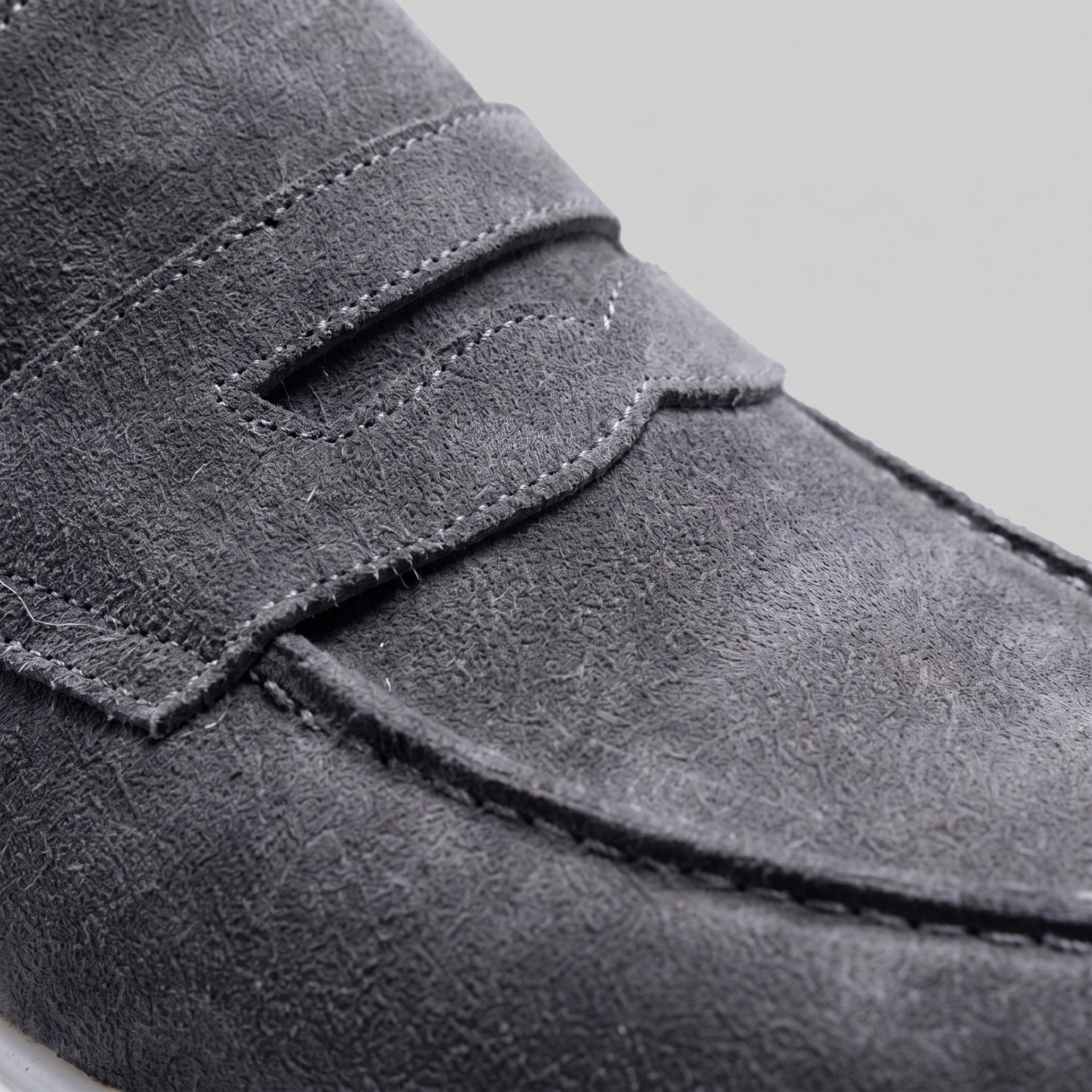 Herren Wildleder Penny Loafers Weiße Sohle