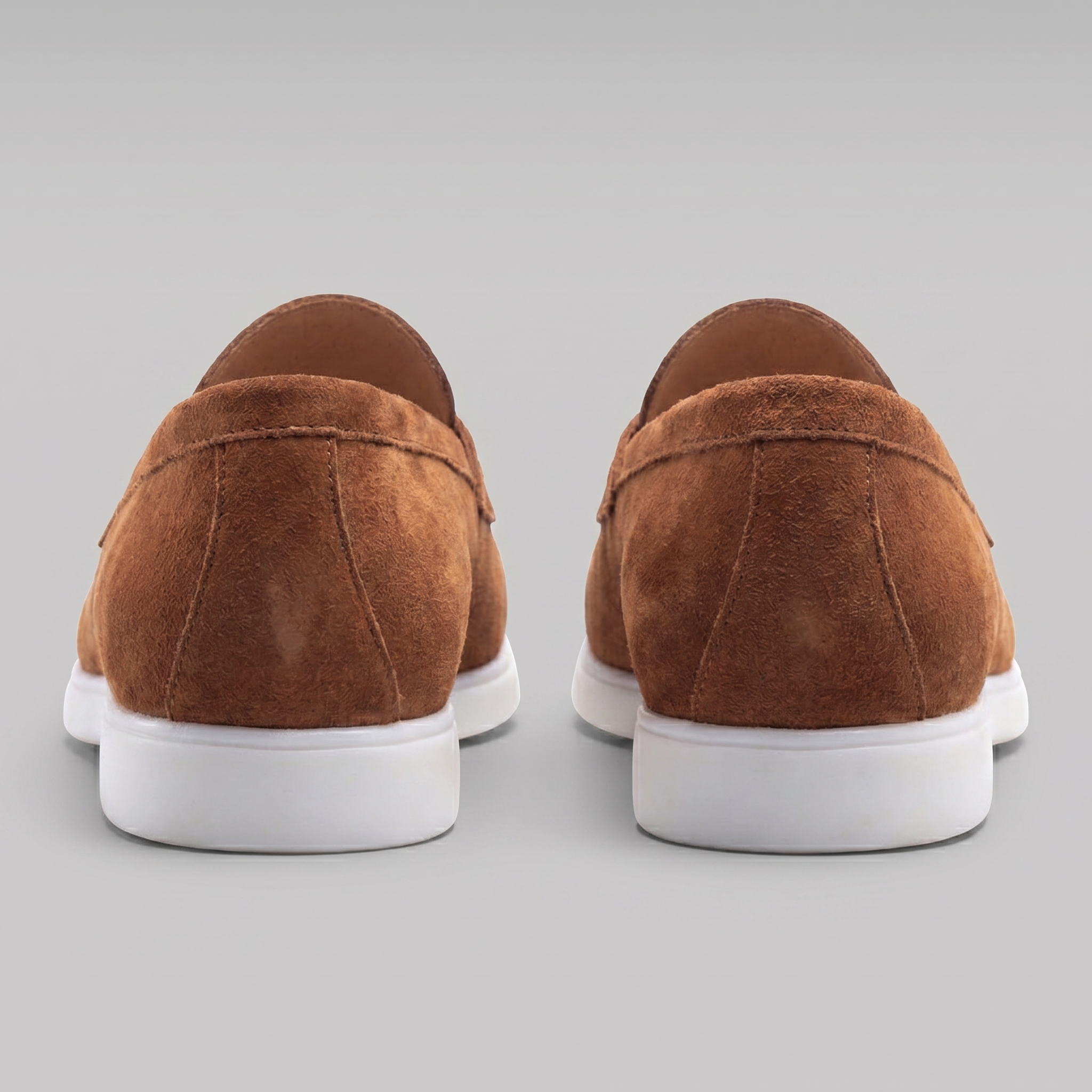 Herren Wildleder Penny Loafers Weiße Sohle