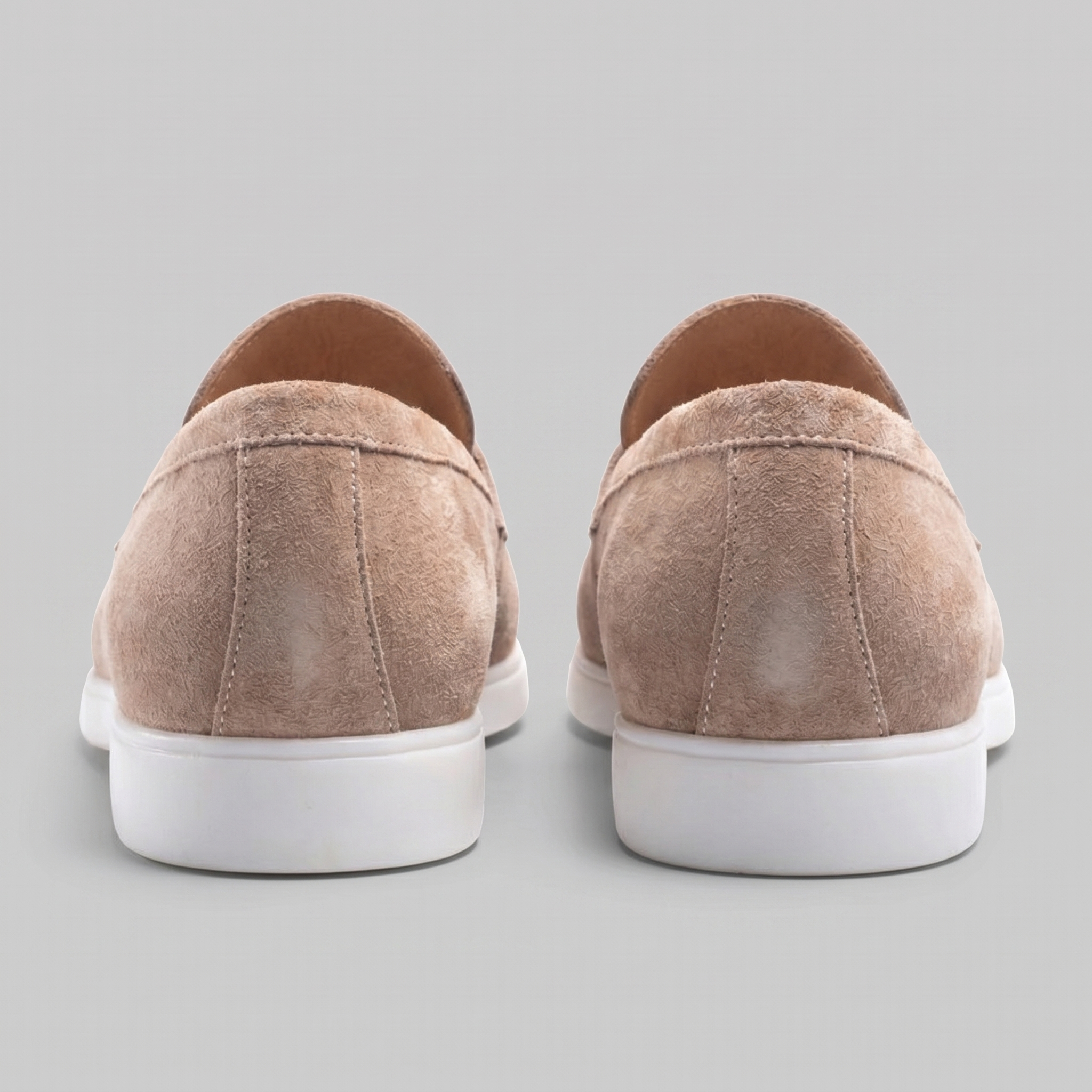 Herren Wildleder Penny Loafers Weiße Sohle