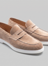Herren Wildleder Penny Loafers Weiße Sohle