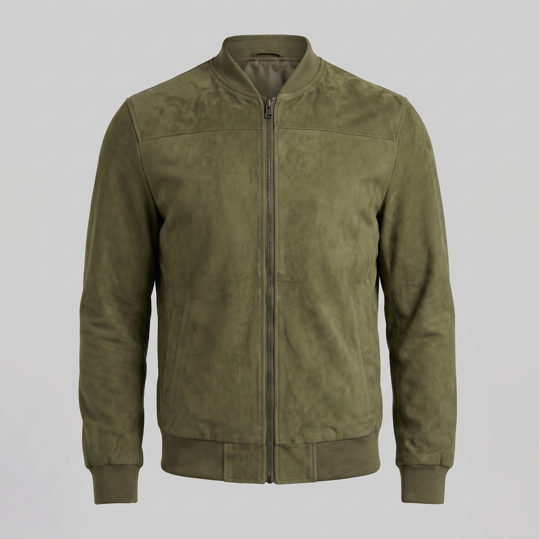 Herren Bomberjacke Mit Wildlederoptik
