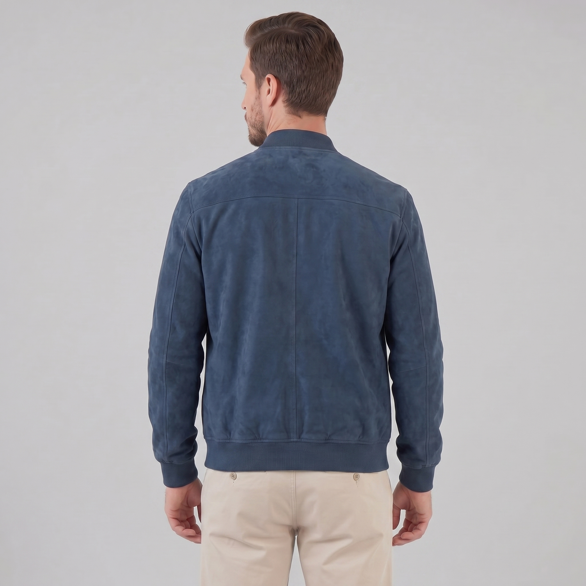 Herren Bomberjacke Mit Wildlederoptik