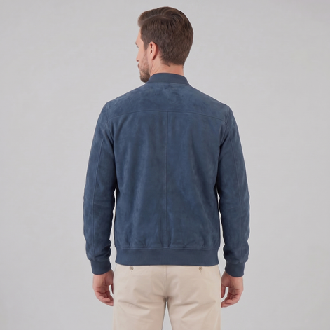 Herren Bomberjacke Mit Wildlederoptik