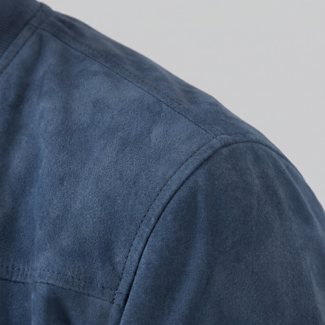 Herren Bomberjacke Mit Wildlederoptik