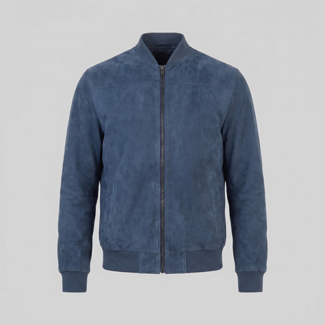 Herren Bomberjacke Mit Wildlederoptik
