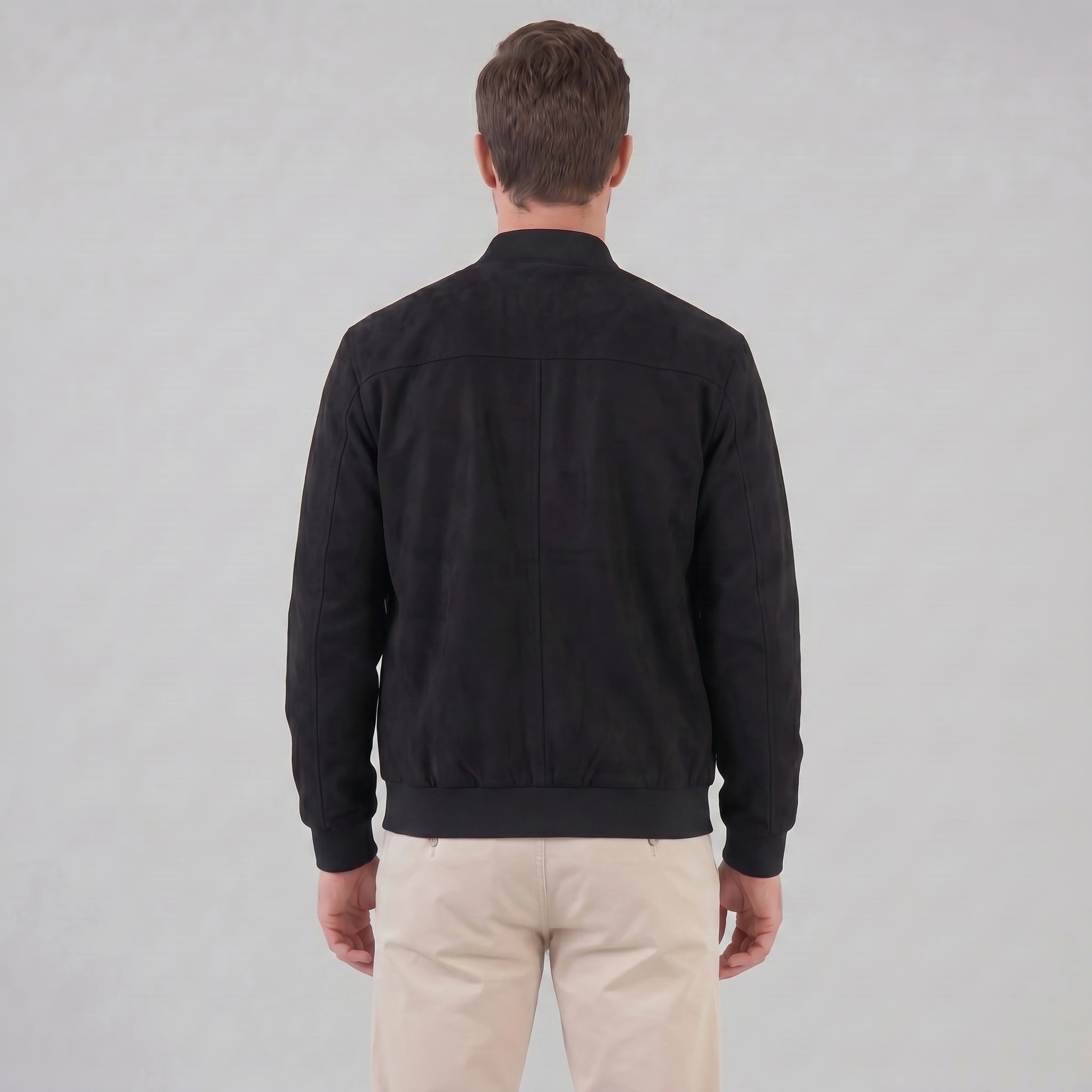Herren Bomberjacke Mit Wildlederoptik