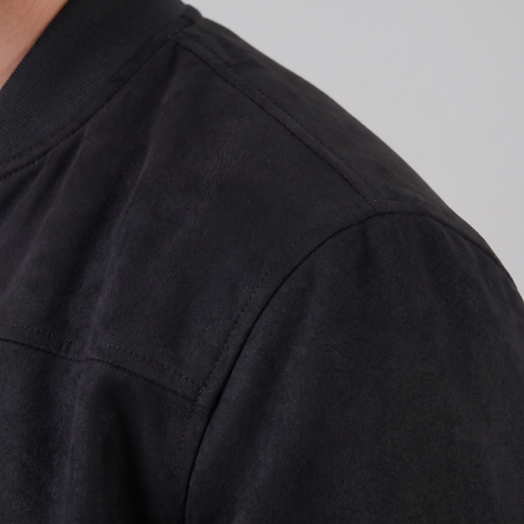 Herren Bomberjacke Mit Wildlederoptik