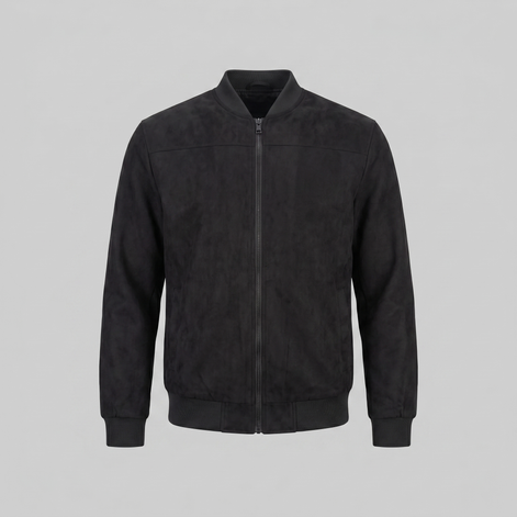 Herren Bomberjacke Mit Wildlederoptik