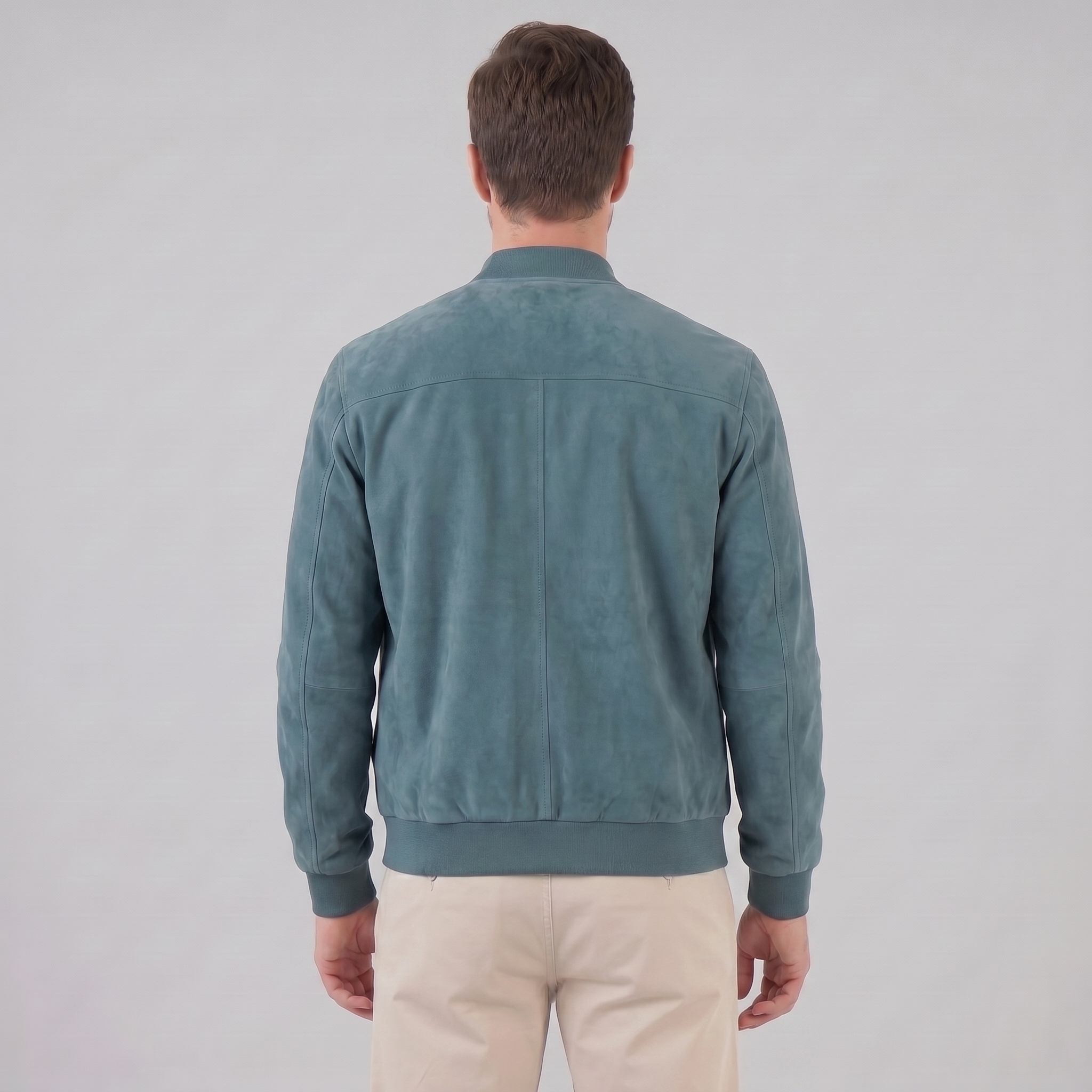 Herren Bomberjacke Mit Wildlederoptik
