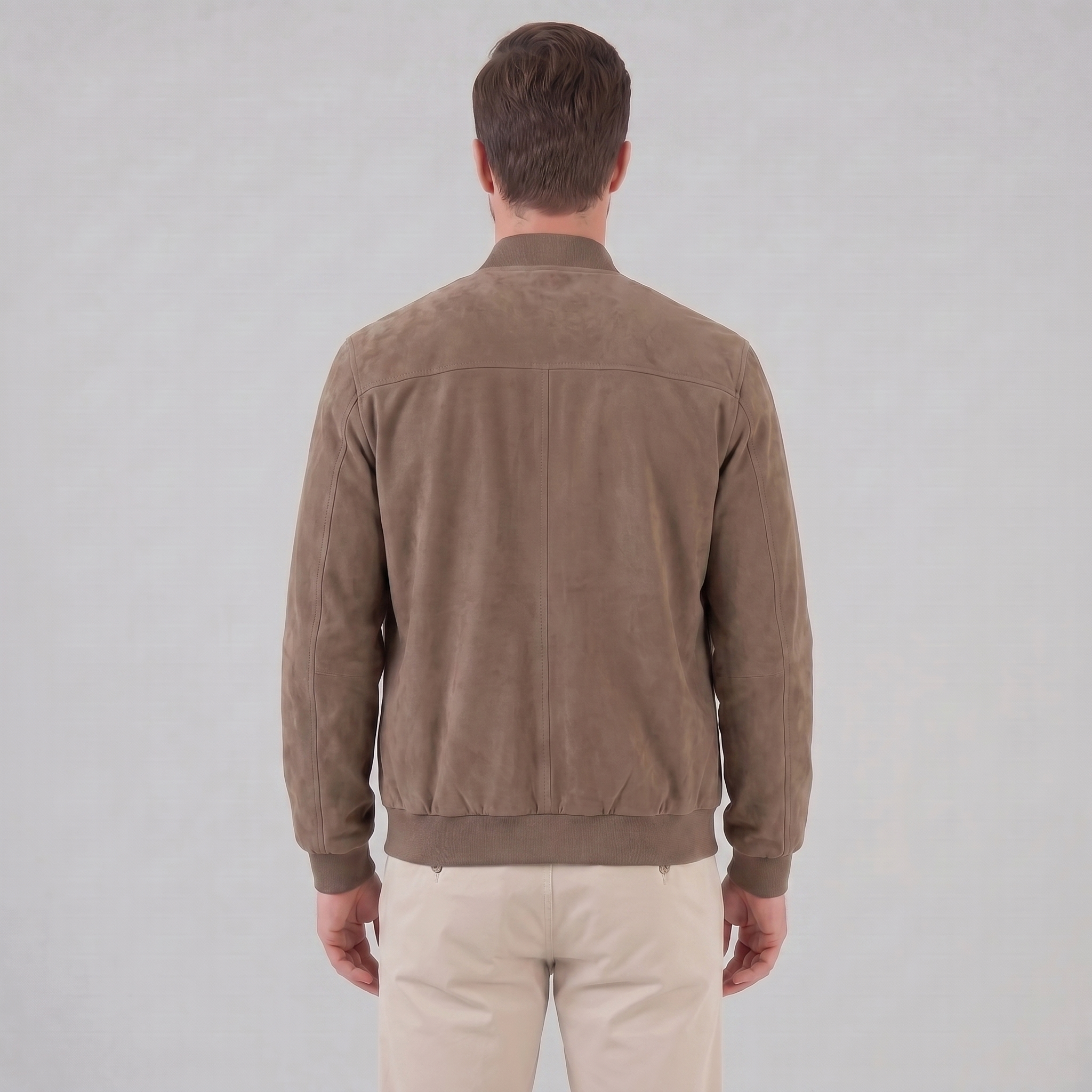 Herren Bomberjacke Mit Wildlederoptik