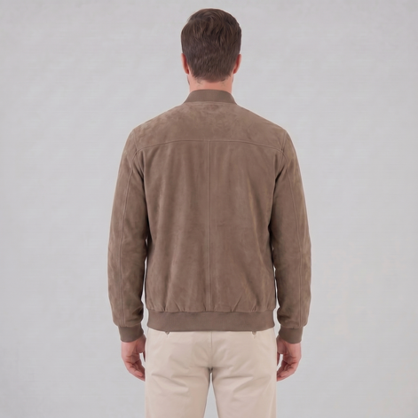 Herren Bomberjacke Mit Wildlederoptik