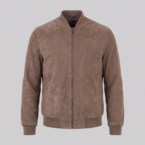 Herren Bomberjacke Mit Wildlederoptik