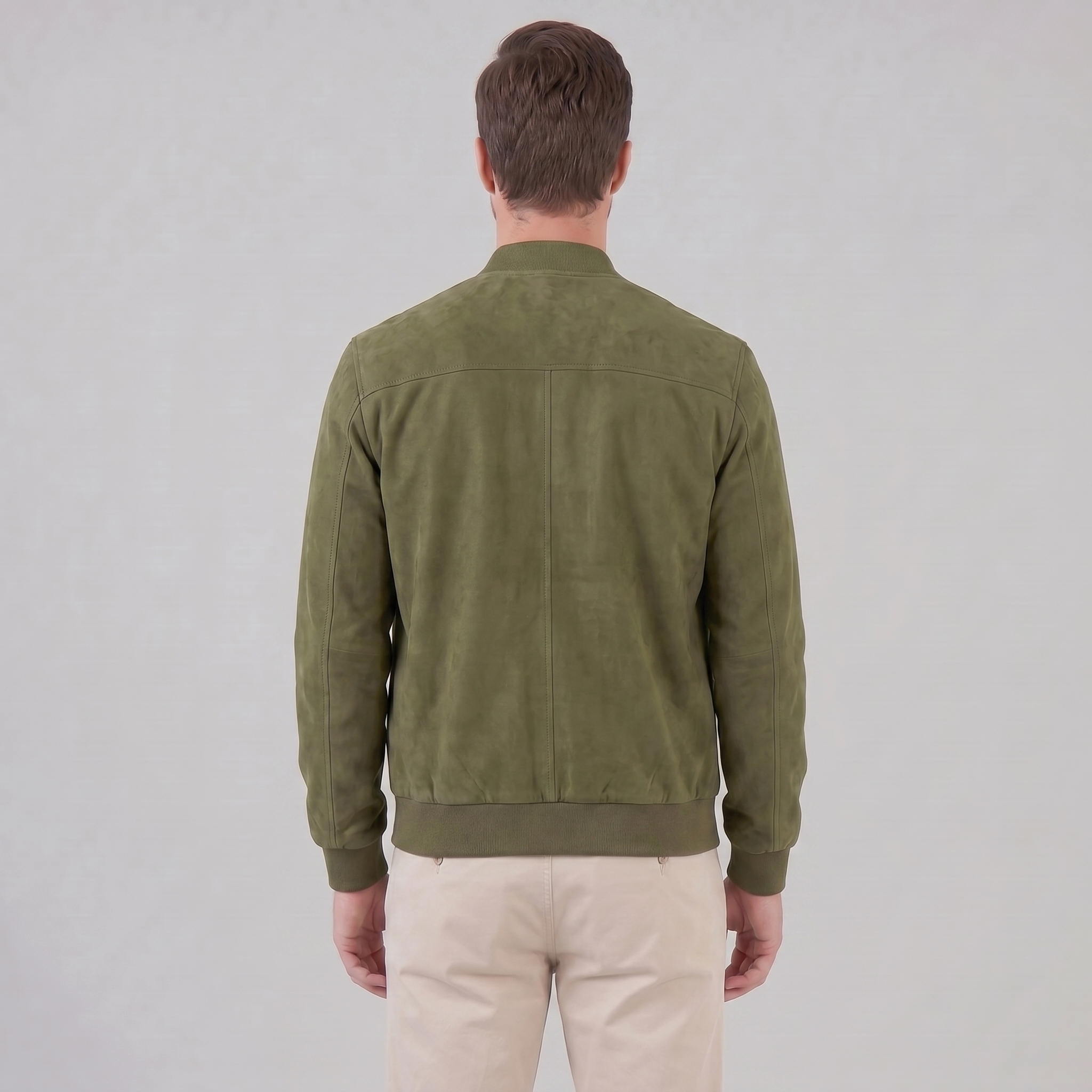 Herren Bomberjacke Mit Wildlederoptik
