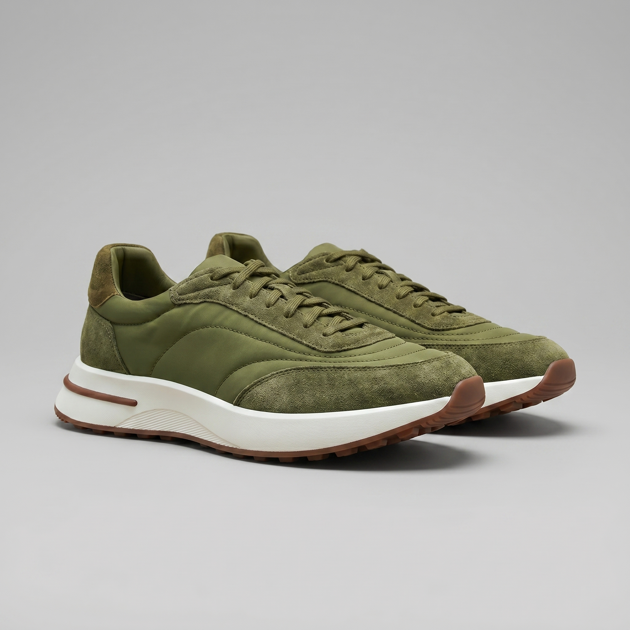 Herren Sneaker Aus Wildleder Und Nylon Mit Panels