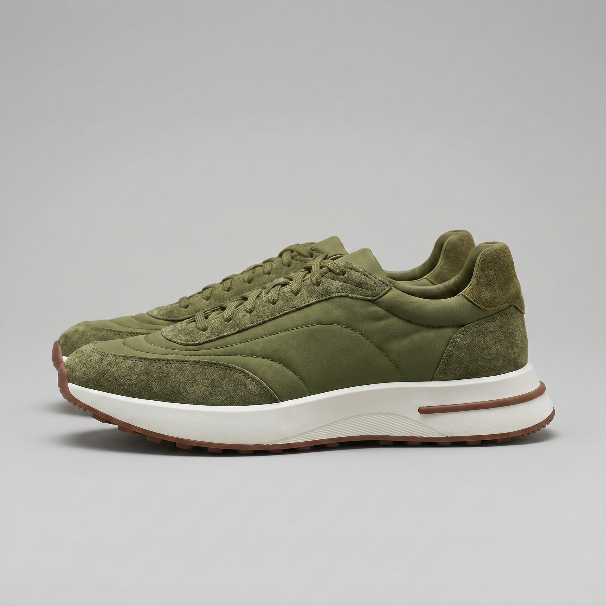 Herren Sneaker Aus Wildleder Und Nylon Mit Panels