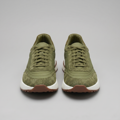 Herren Sneaker Aus Wildleder Und Nylon Mit Panels