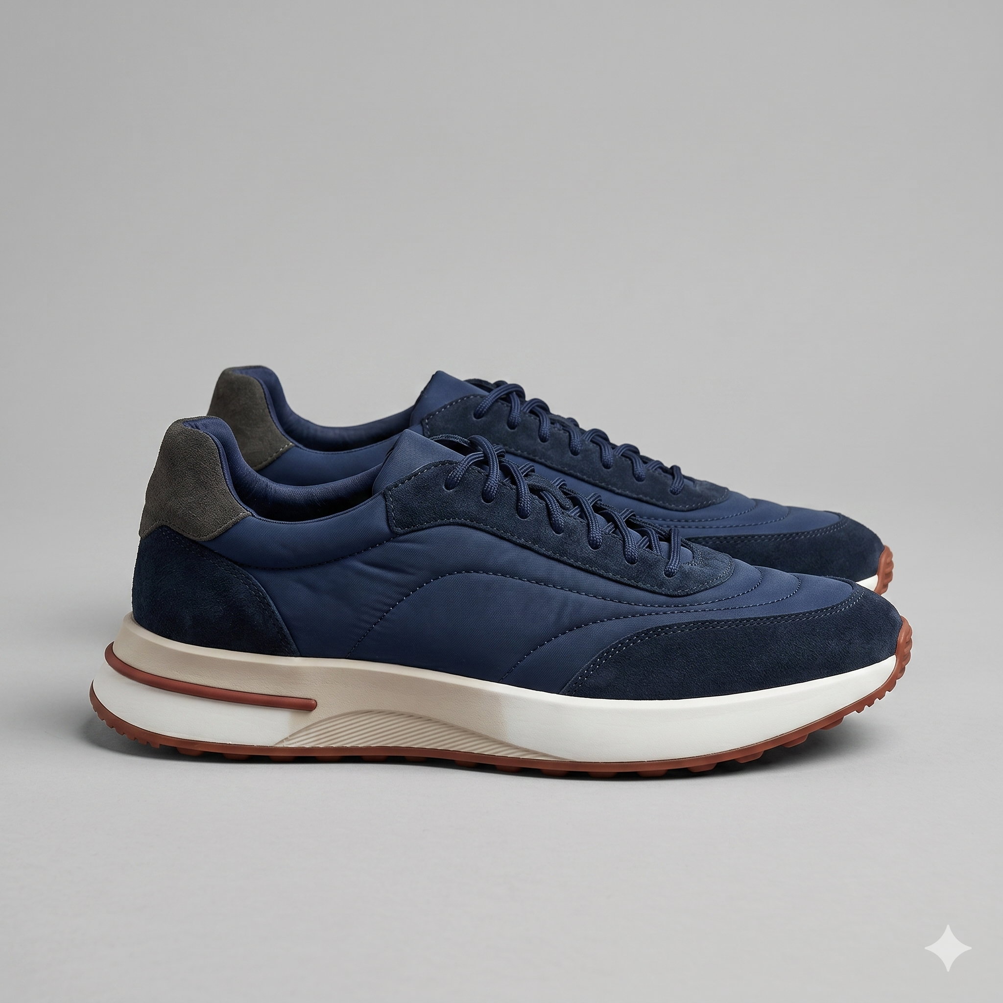 Herren Sneaker Aus Wildleder Und Nylon Mit Panels