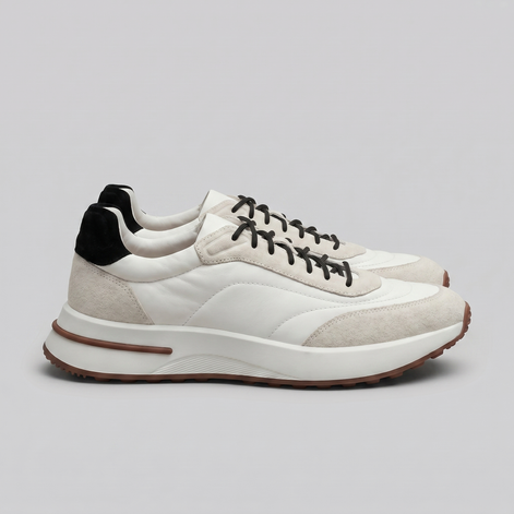 Herren Sneaker Aus Wildleder Und Nylon Mit Panels
