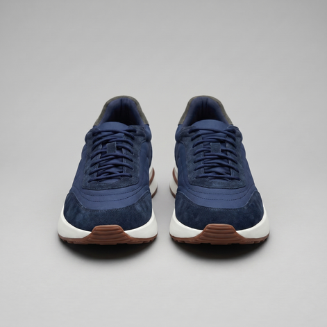 Herren Sneaker Aus Wildleder Und Nylon Mit Panels