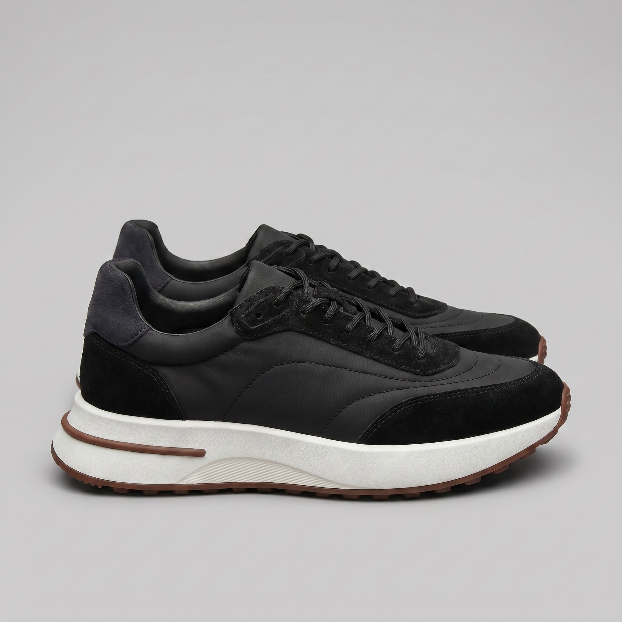 Herren Sneaker Aus Wildleder Und Nylon Mit Panels