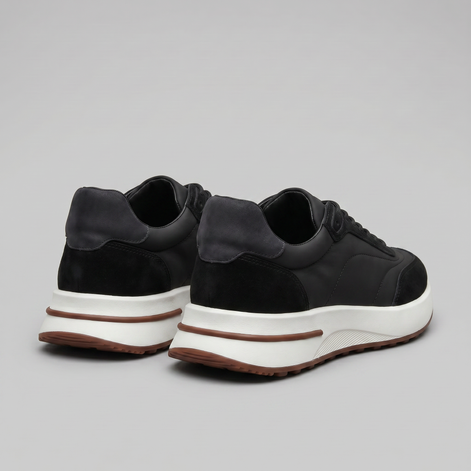 Herren Sneaker Aus Wildleder Und Nylon Mit Panels