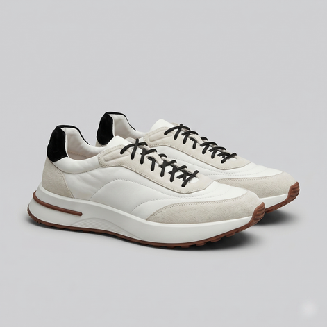 Herren Sneaker Aus Wildleder Und Nylon Mit Panels