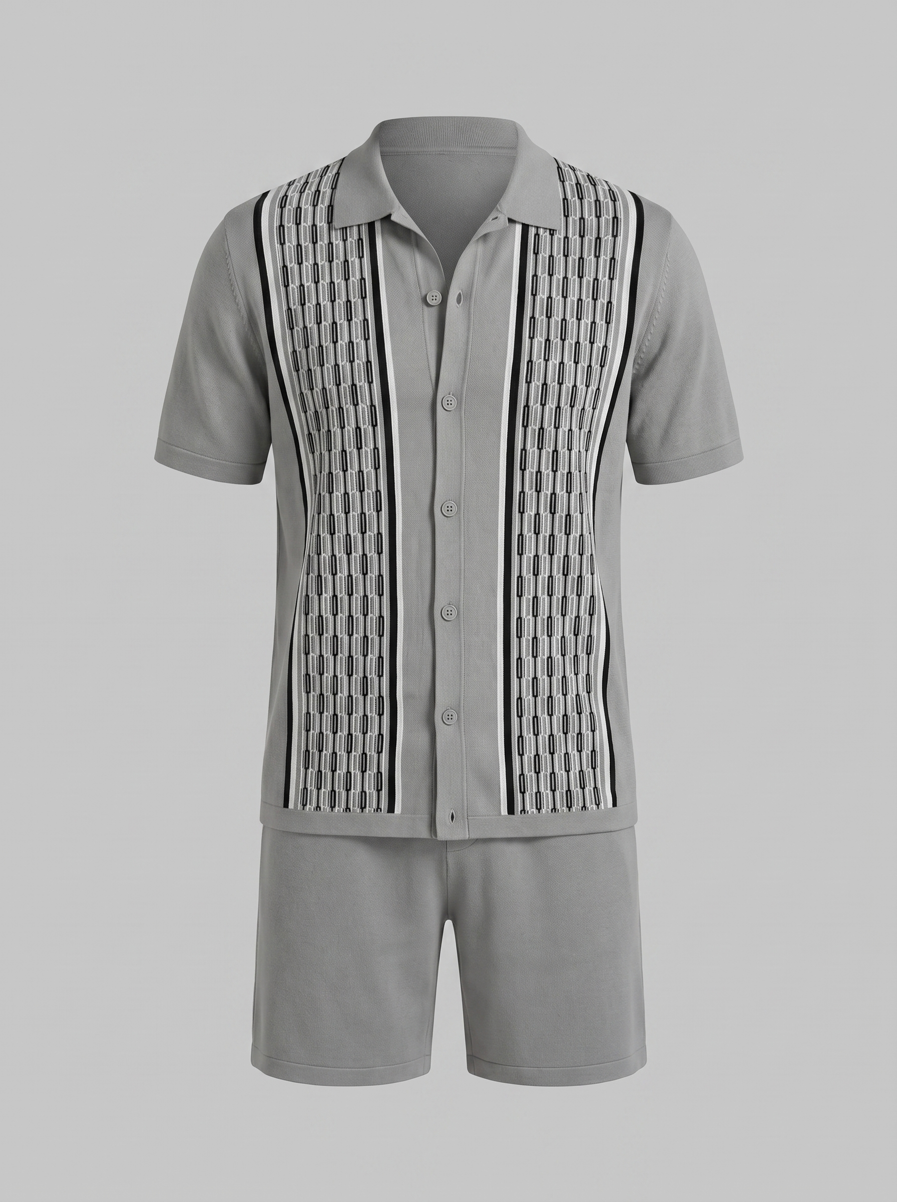 Herren Sommer Set Kurzarmhemd Und Shorts Set