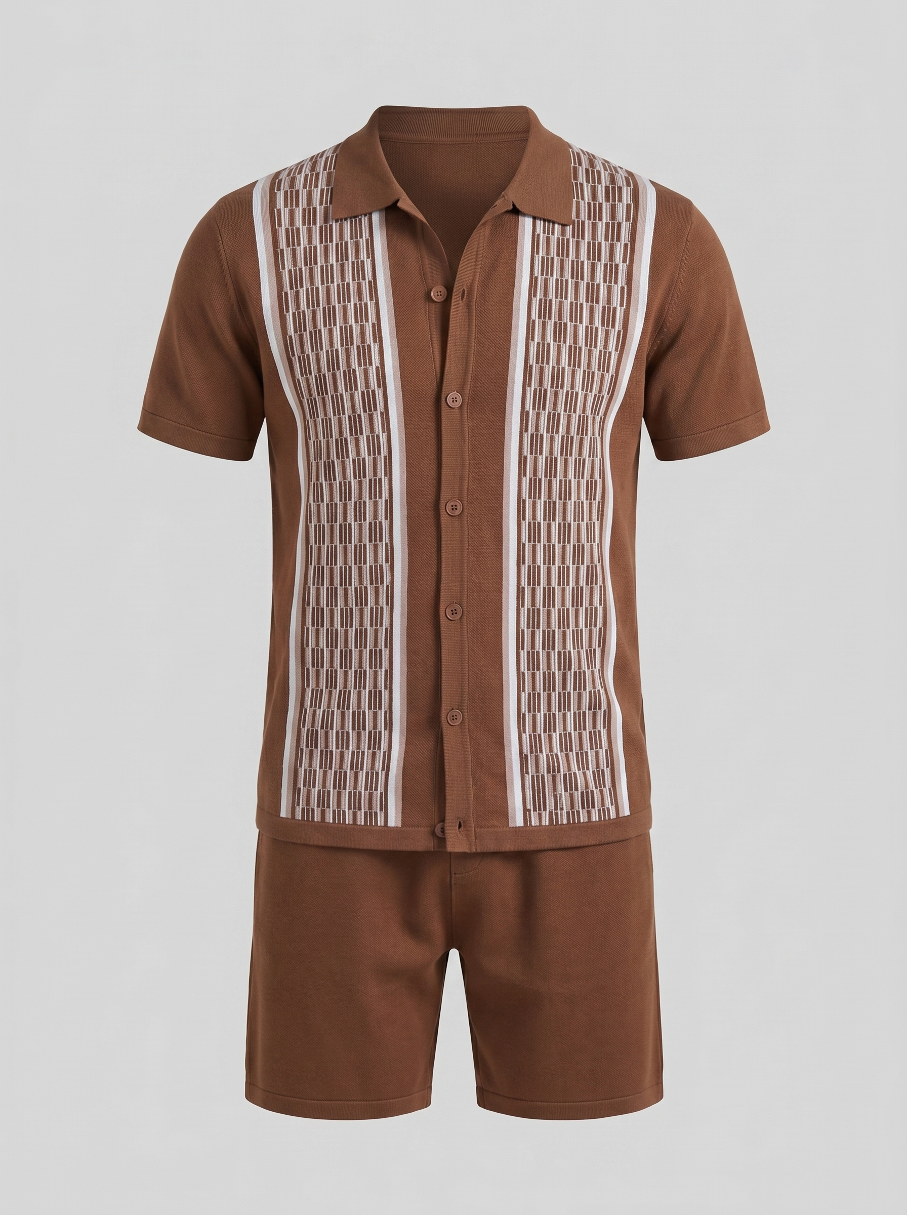 Herren Sommer Set Kurzarmhemd Und Shorts Set