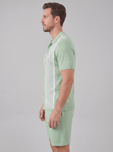 Herren Sommer Set Kurzarmhemd Und Shorts Set
