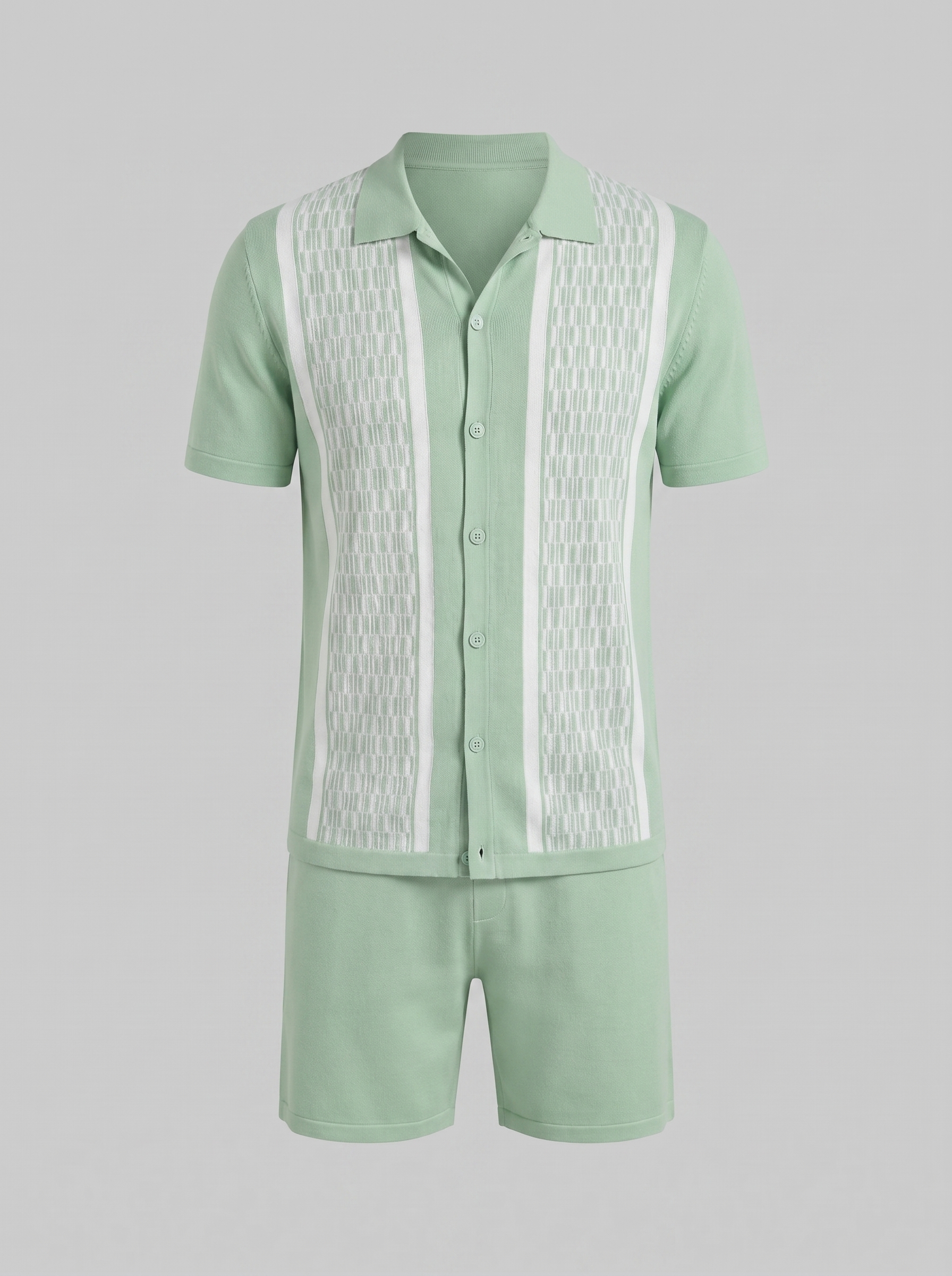 Herren Sommer Set Kurzarmhemd Und Shorts Set