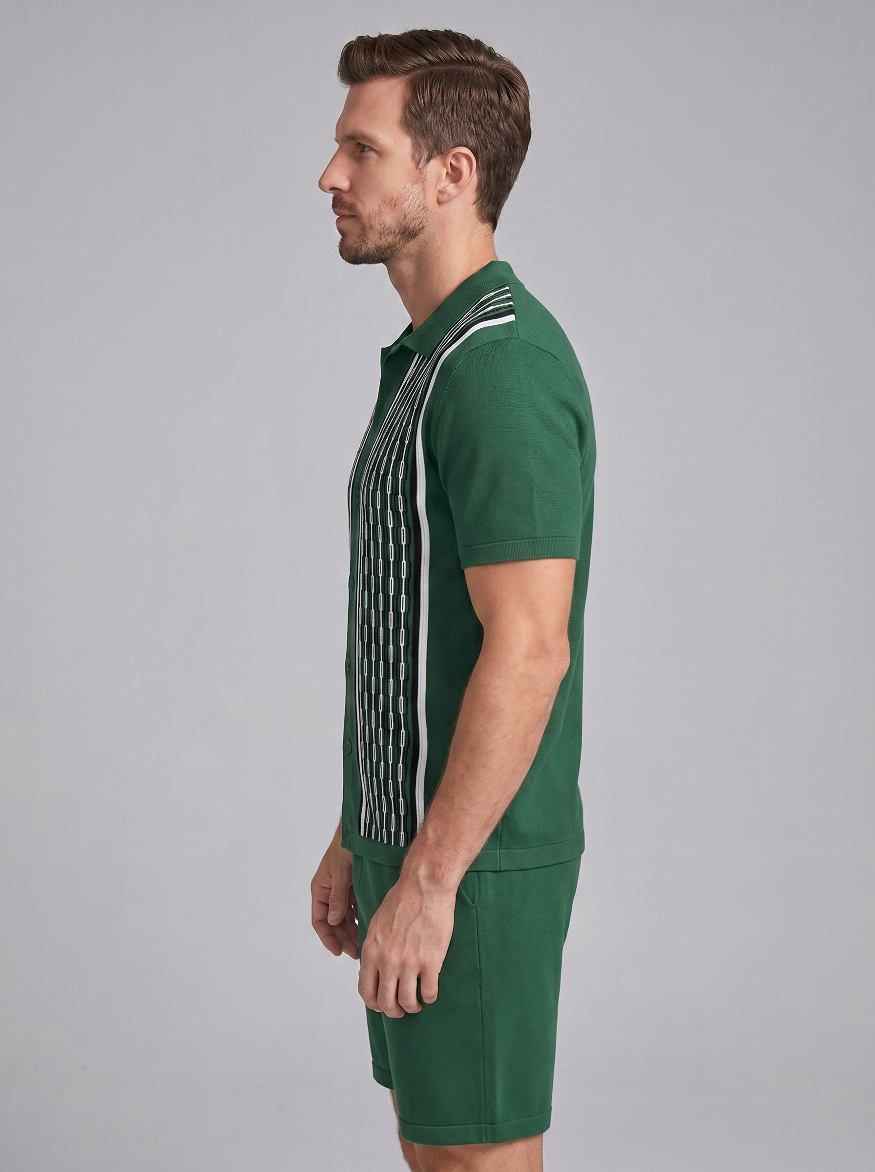 Herren Sommer Set Kurzarmhemd Und Shorts Set