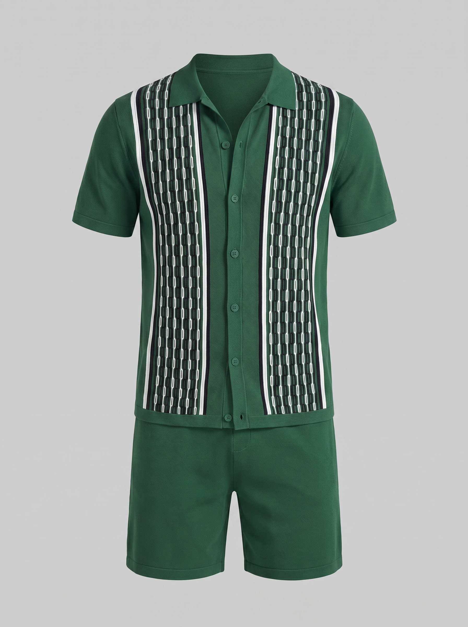Herren Sommer Set Kurzarmhemd Und Shorts Set