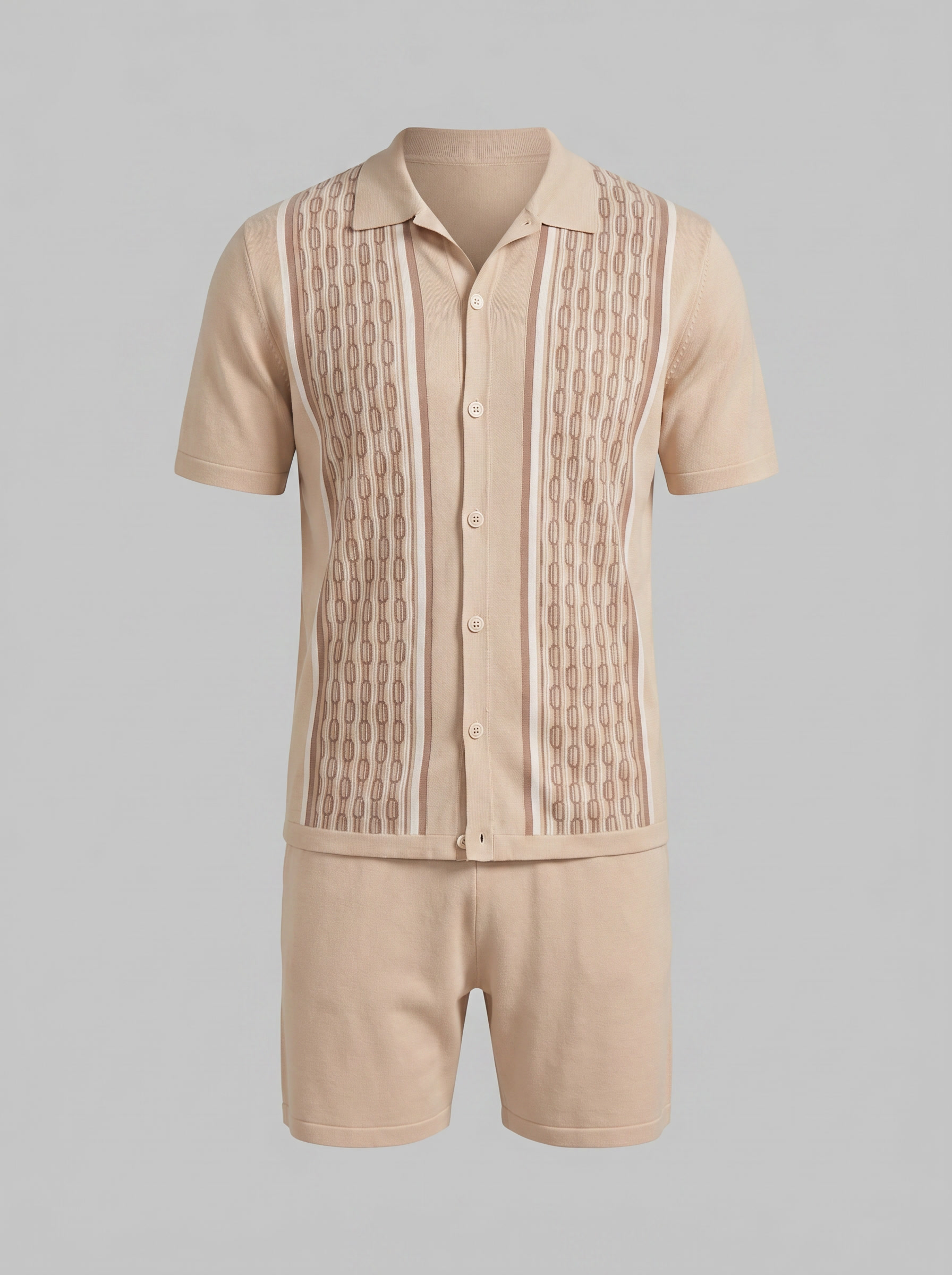 Herren Sommer Set Kurzarmhemd Und Shorts Set