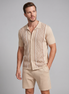 Herren Sommer Set Kurzarmhemd Und Shorts Set