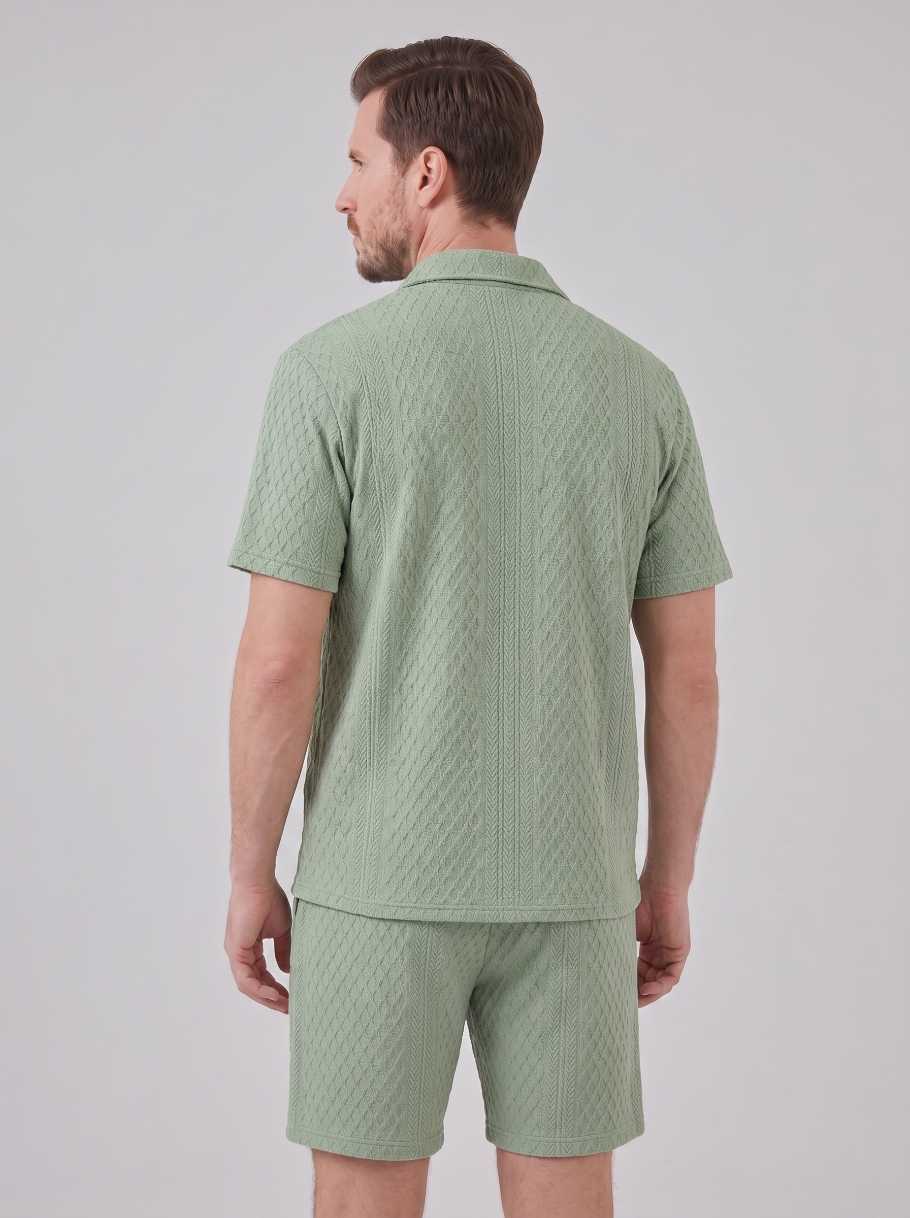 Herren Sommer Waffel Outfit Set